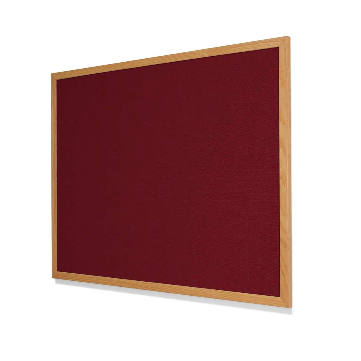 Guilford of Maine FR701 Claret Accent Cork Board with Narrow Red Oak Frame